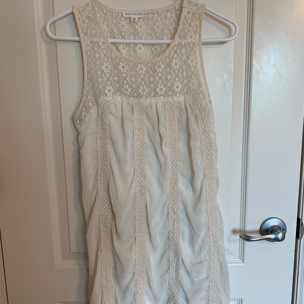 Nordstrom Lace Mini Boho Slip Dress, XS